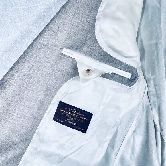 Suitsupply x Vitale Barberis Suit Mens 46R Gray Wool 2 Piece Blazer Pants 38x30 - Picture 7 of 16